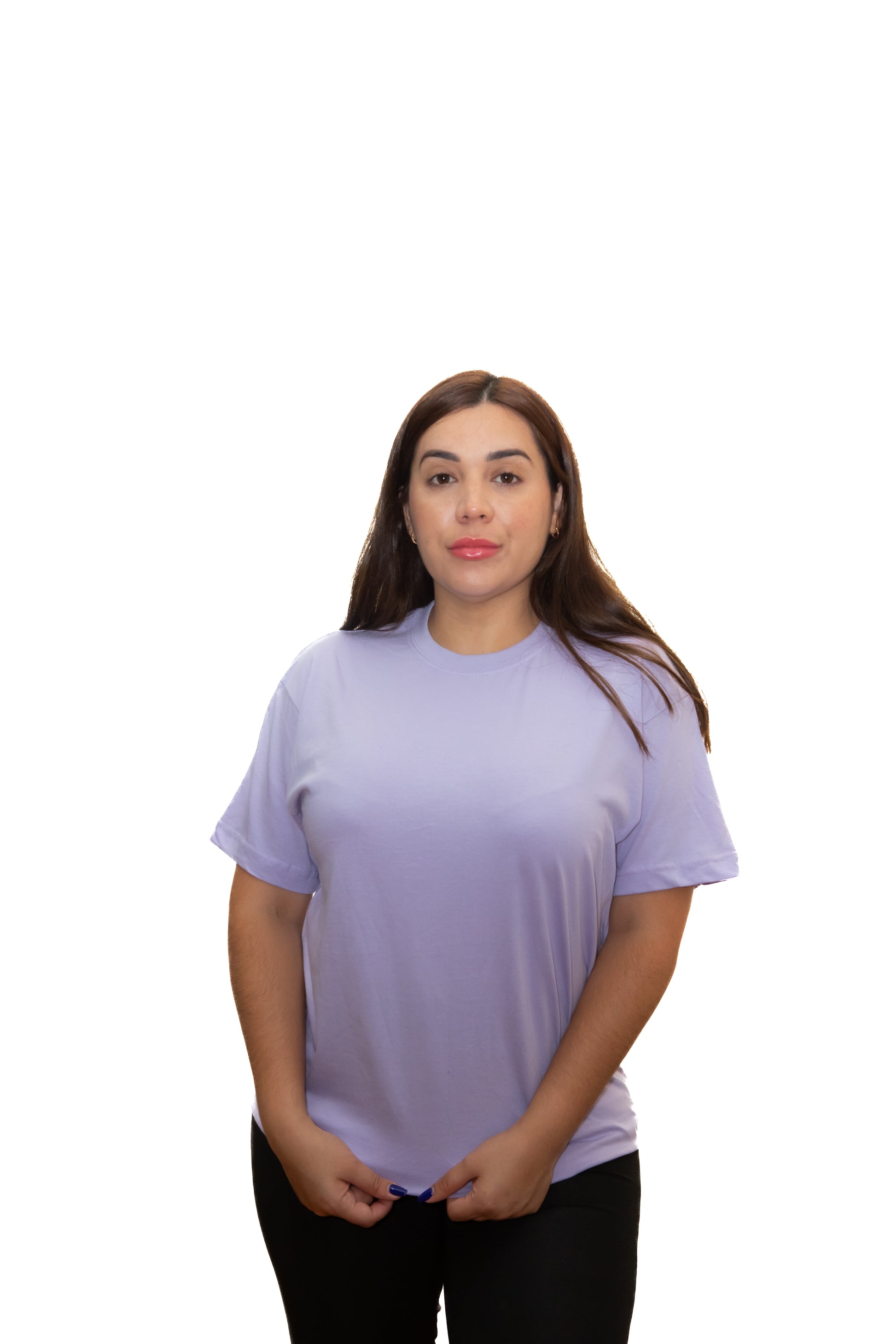 Camiseta Básica Lila Sin Estampado