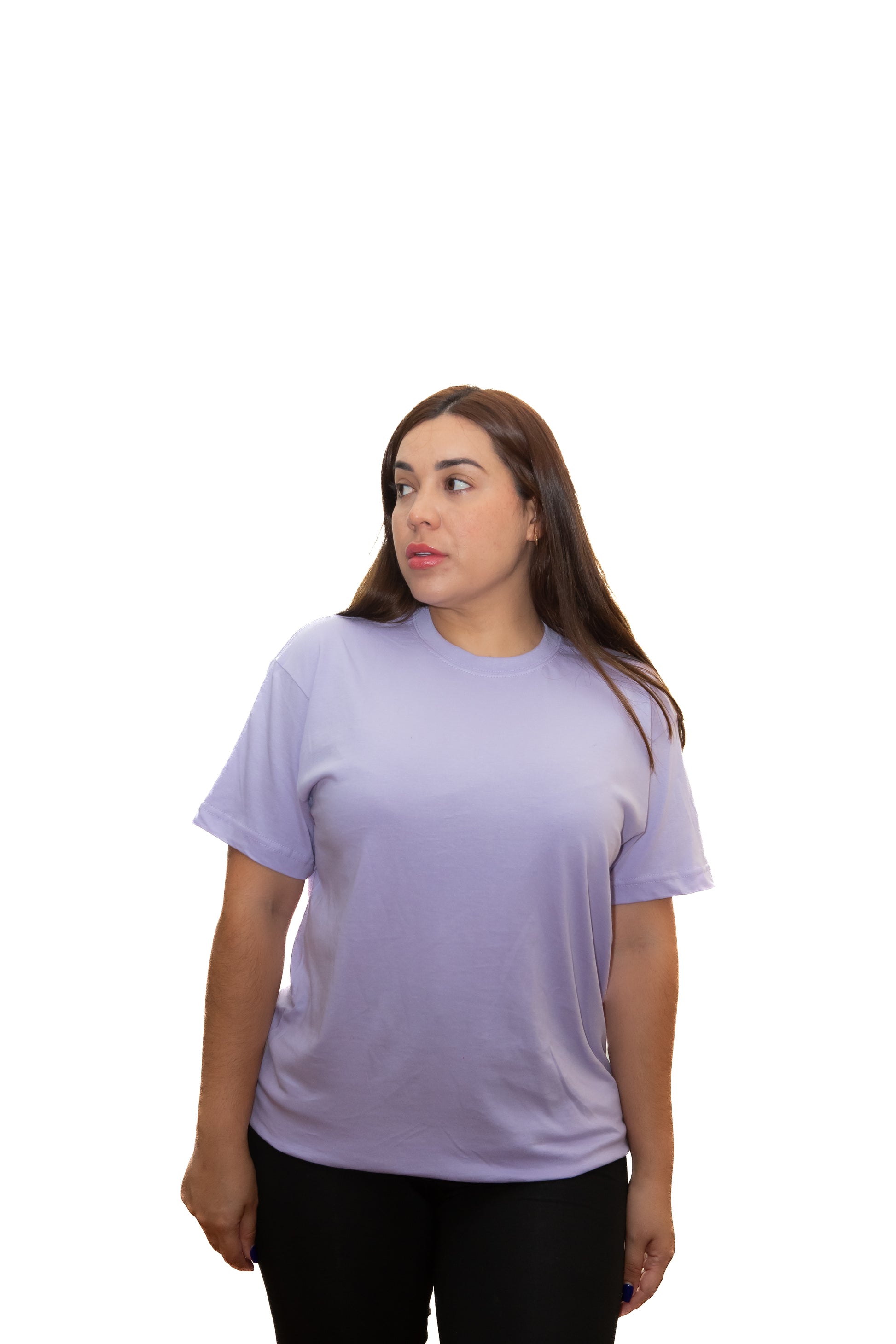 Camiseta Básica Lila Sin Estampado