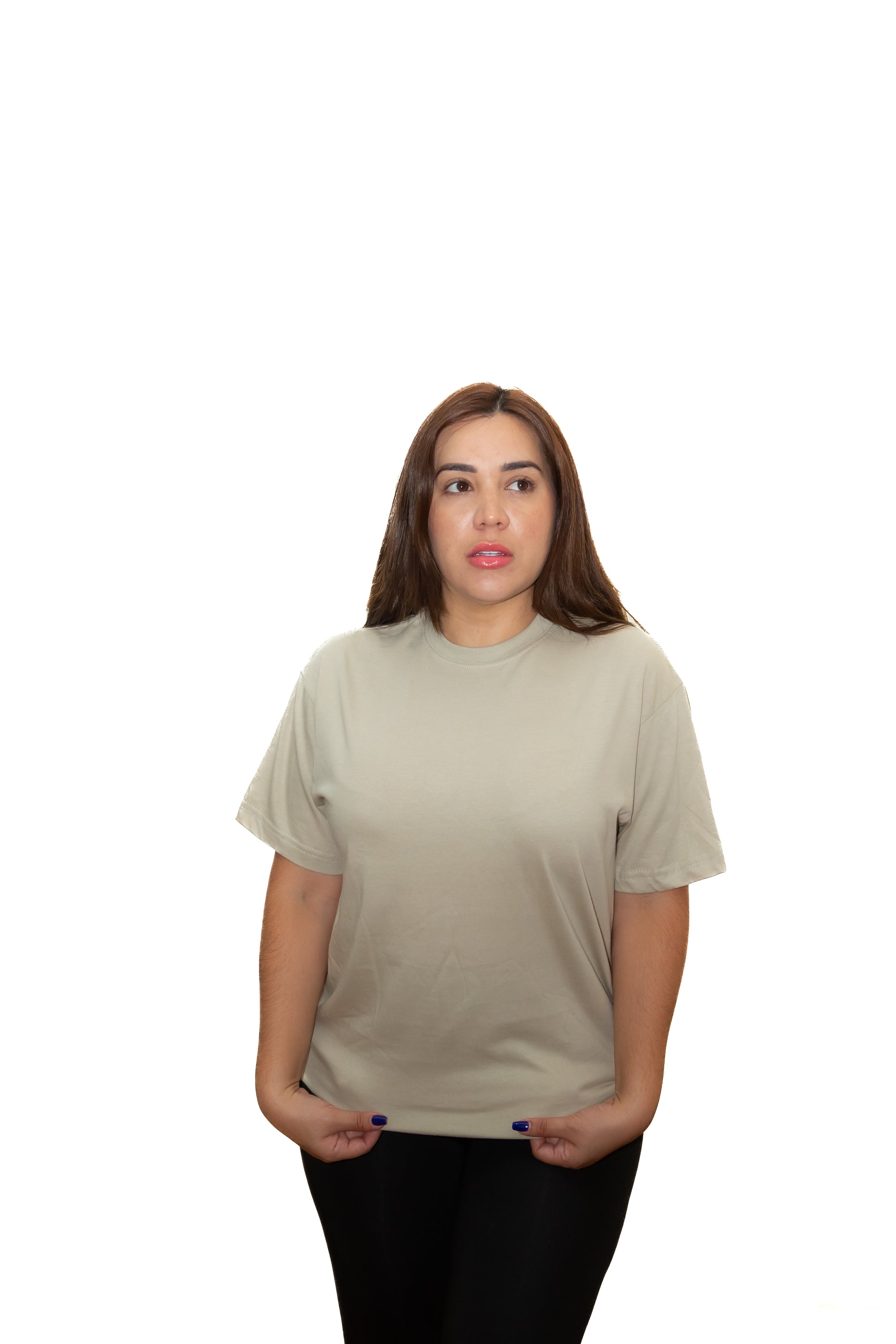 Camiseta Básica Kaki Arena Sin Estampado