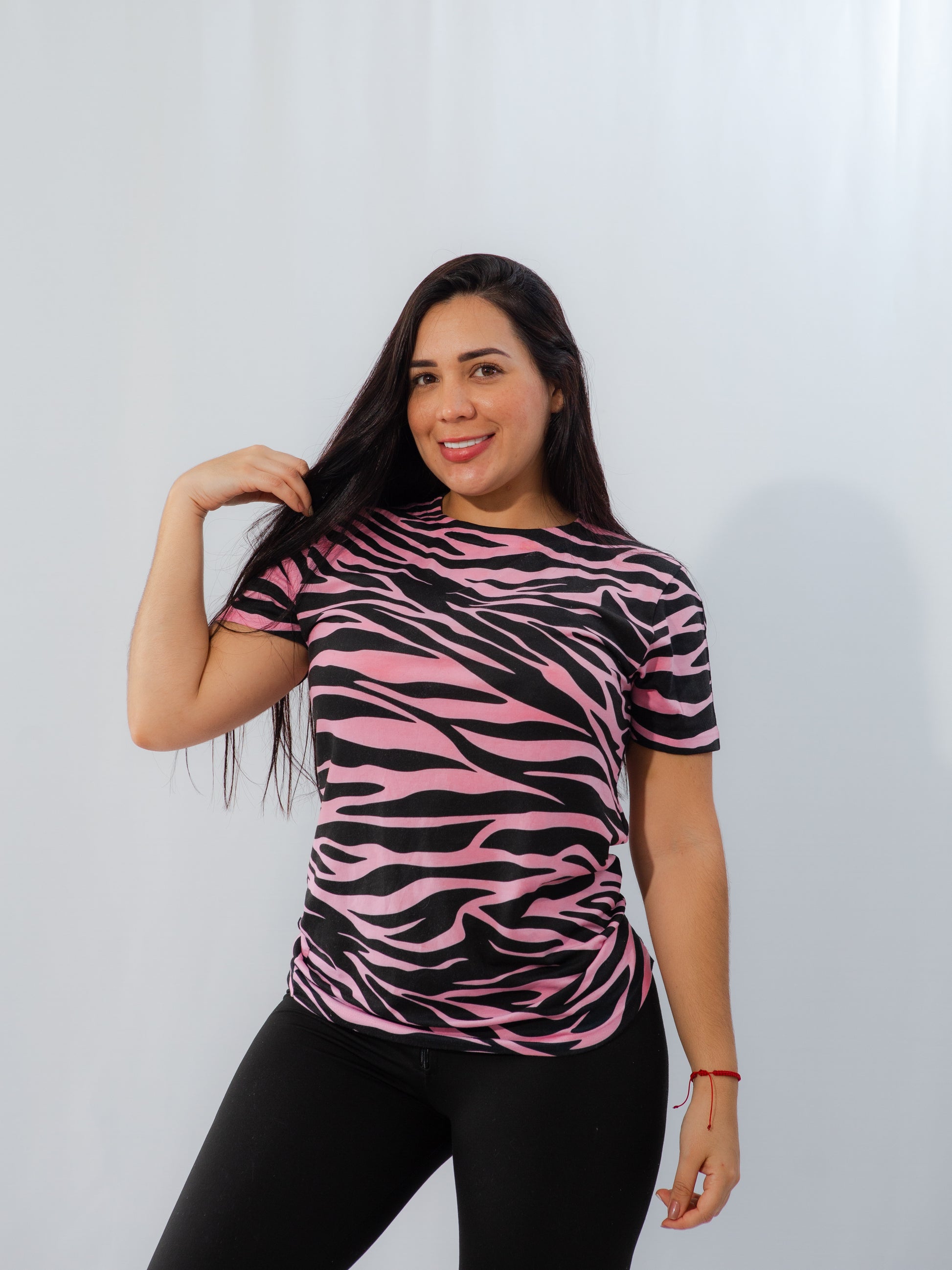 Camiseta Animal Print Rosa