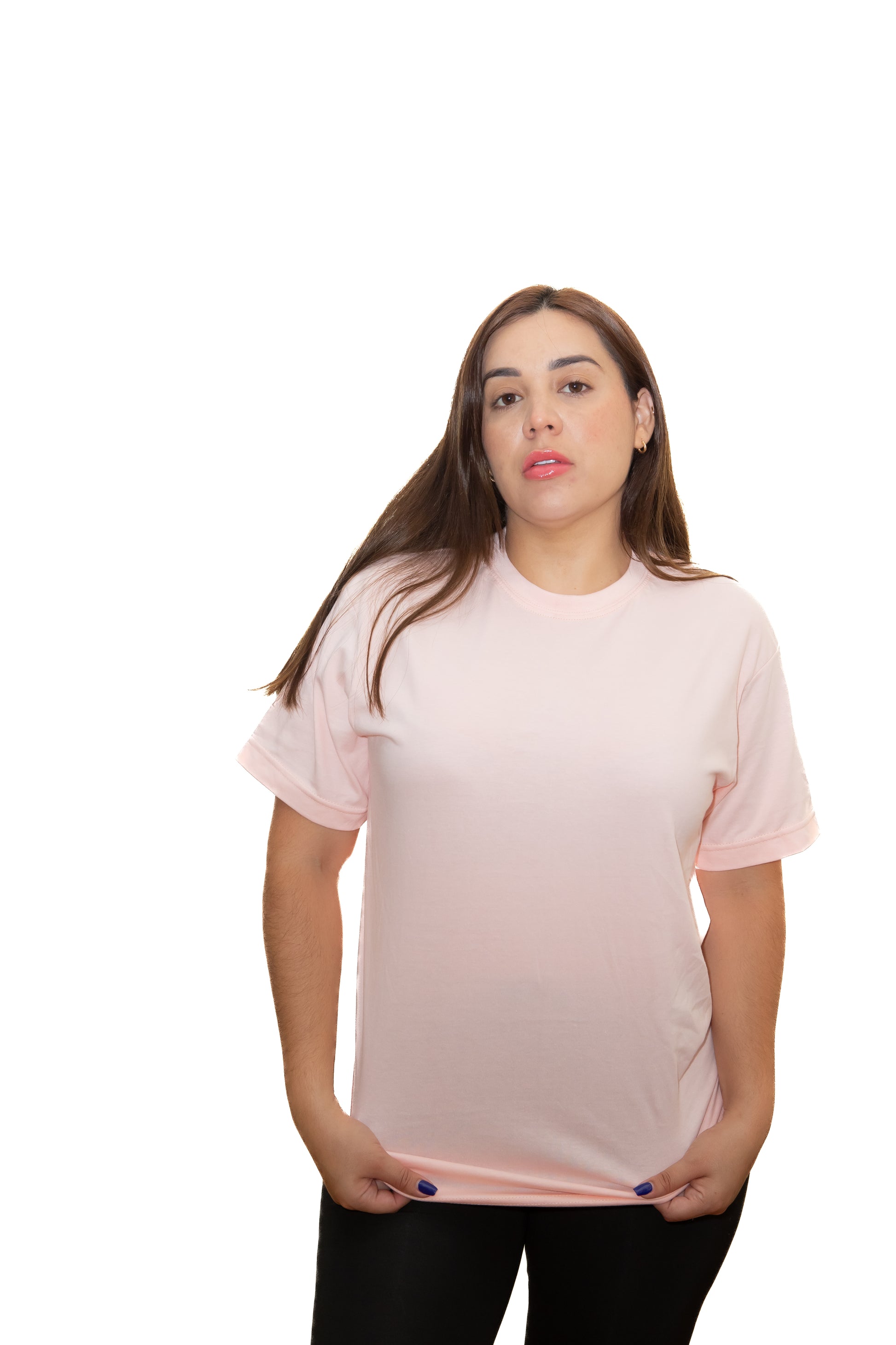 Camiseta Básica Rosa Sin Estampado