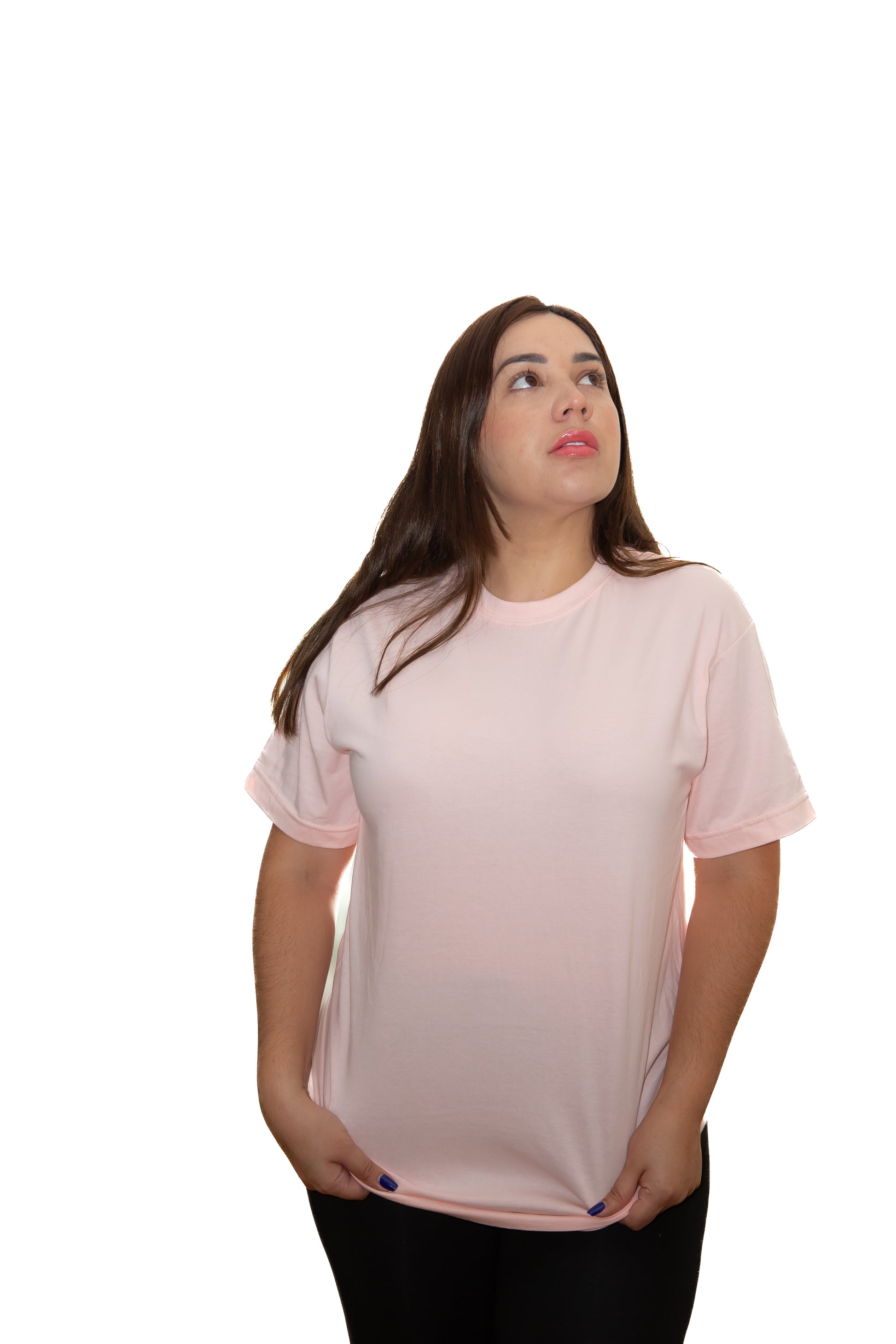 Camiseta Básica Rosa Sin Estampado