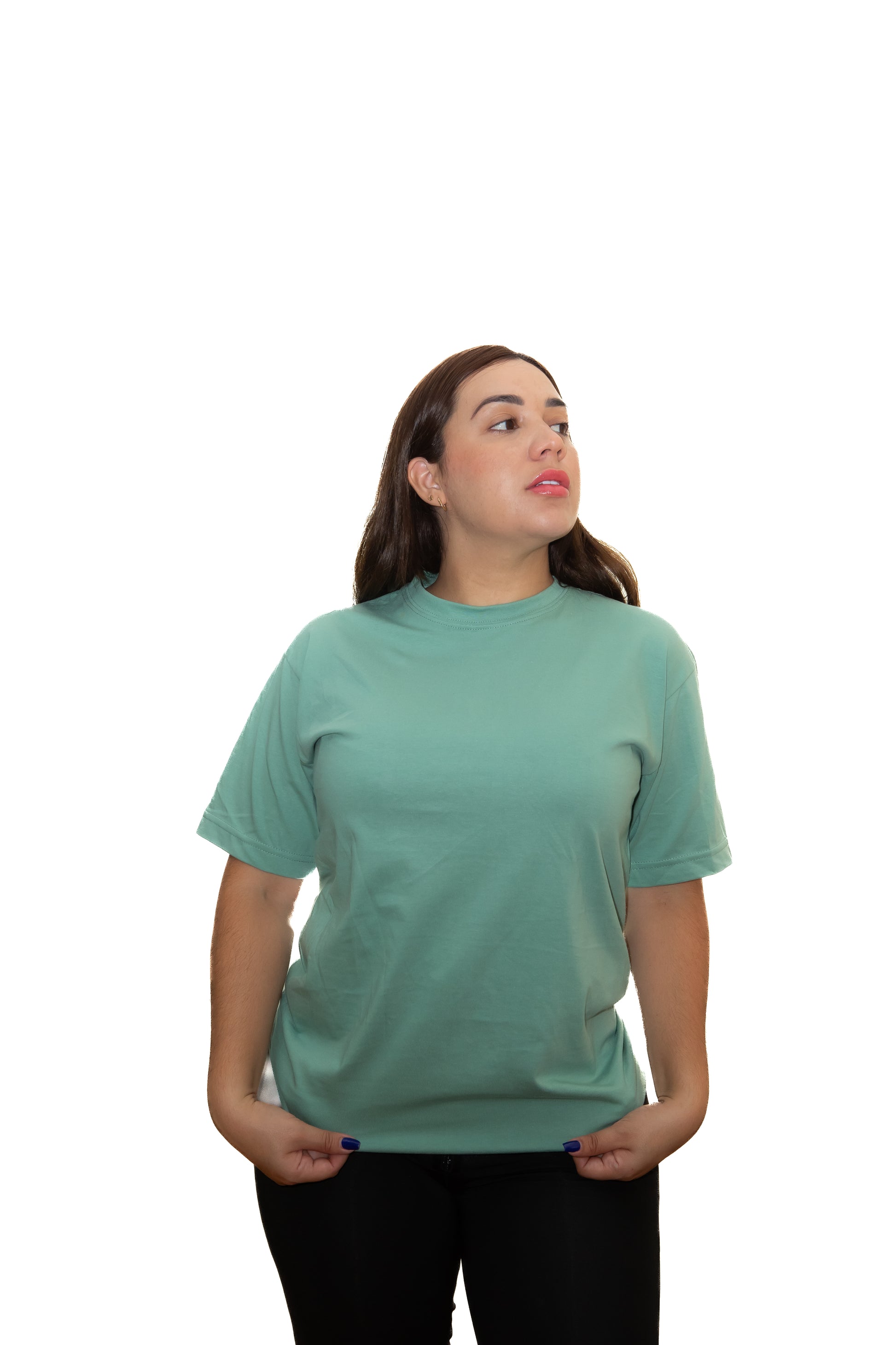 Camiseta Básica Verde Pistacho Sin Estampado