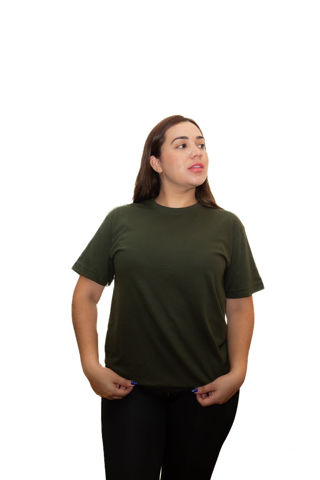 Camiseta Básica Militar Sin Estampado