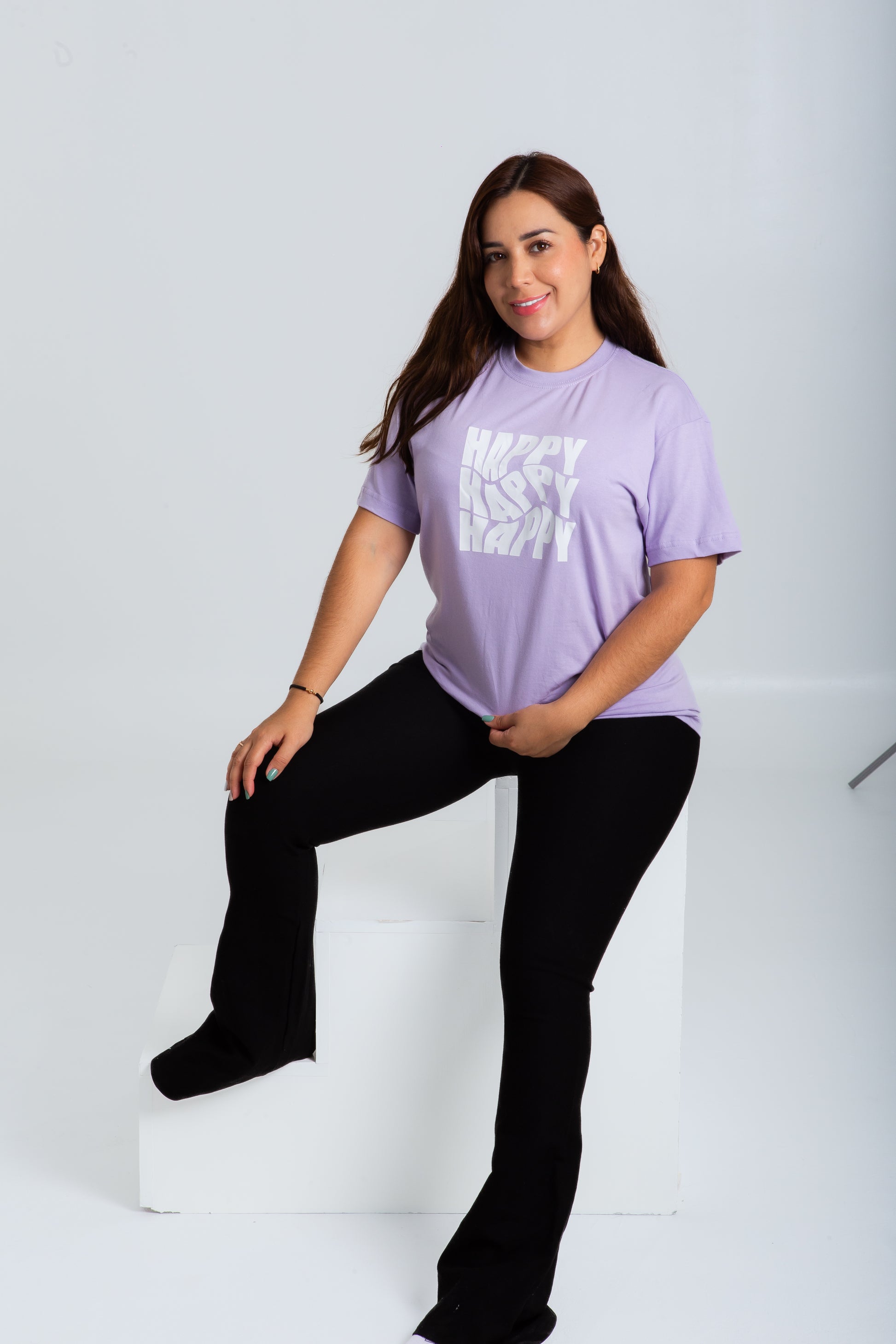 Camiseta Happy Color Lila