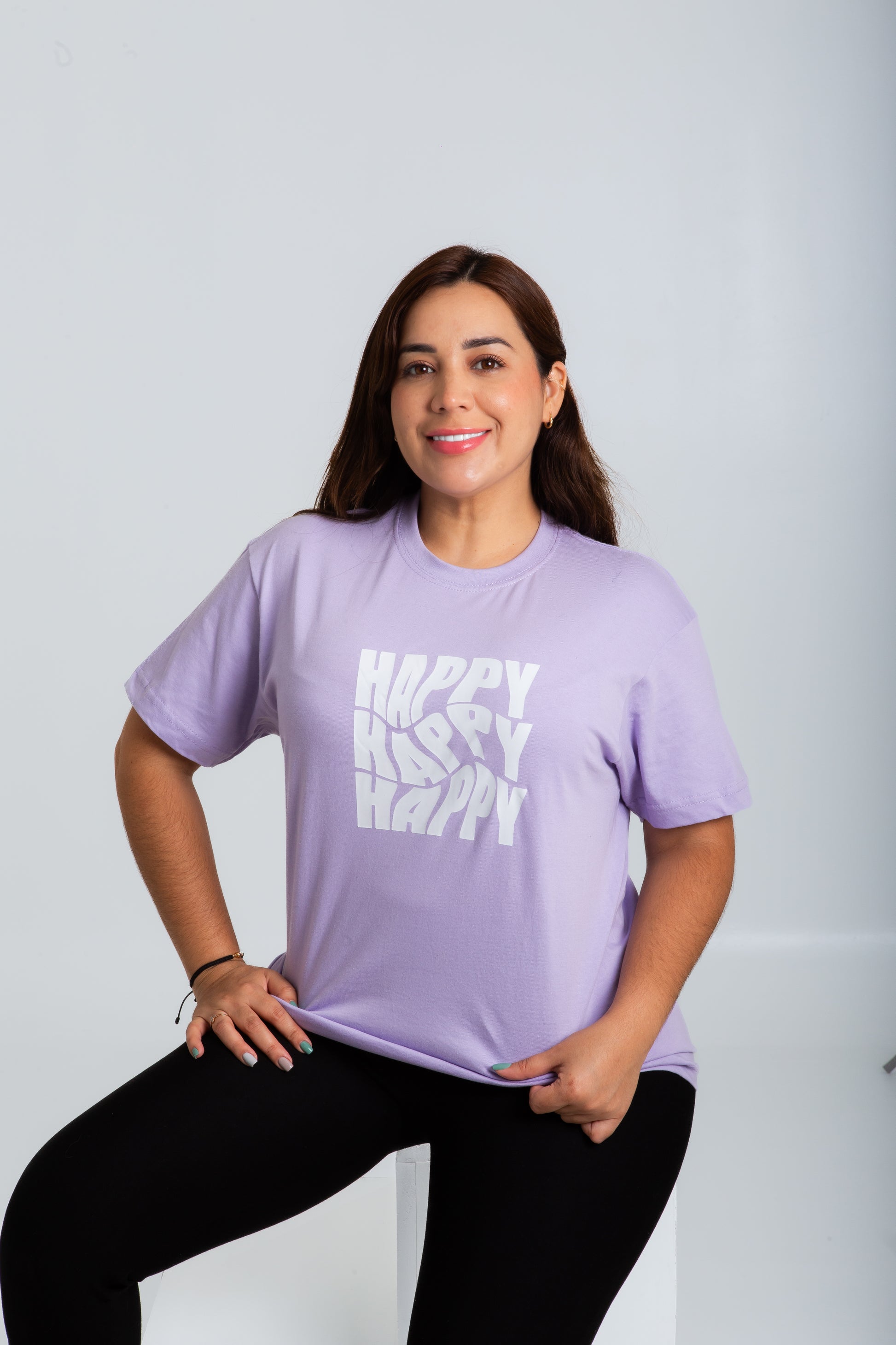 Camiseta Happy Color Lila