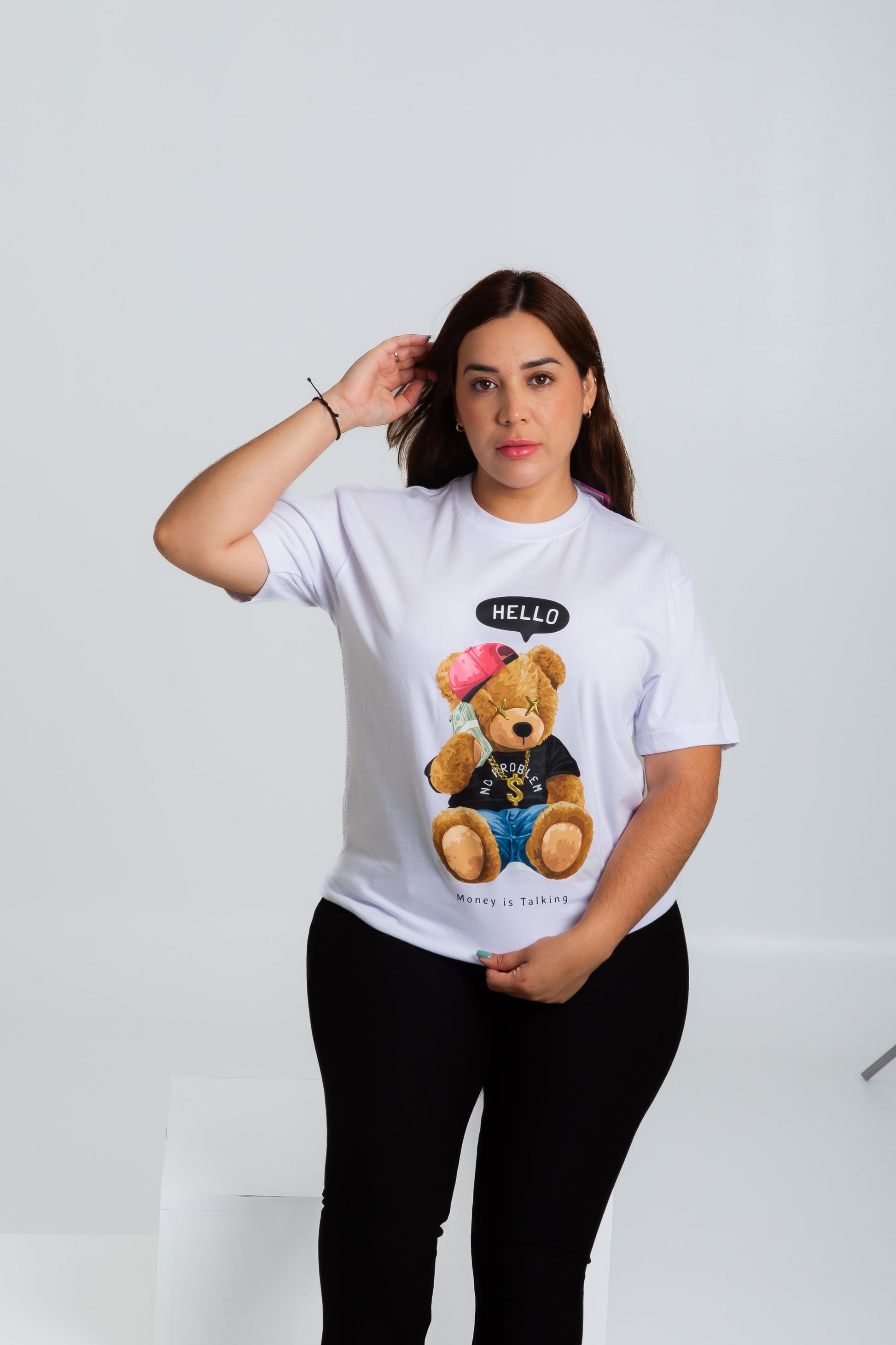 Camiseta Oso Millonario Blanca